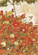 Egon Schiele Field of Flowers painting